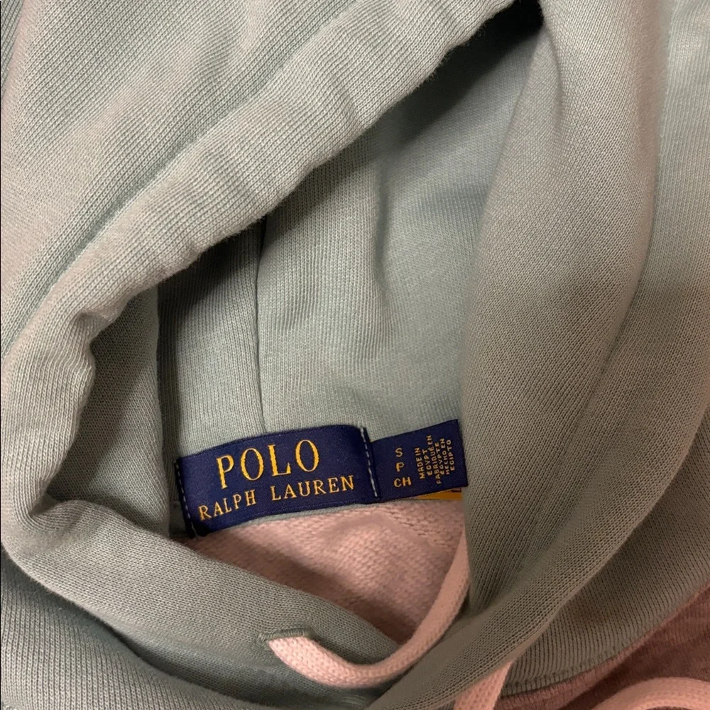 NWOT Polo Ralph Lauren Polo Bear Fleece Hoodie Grey/Multicolor